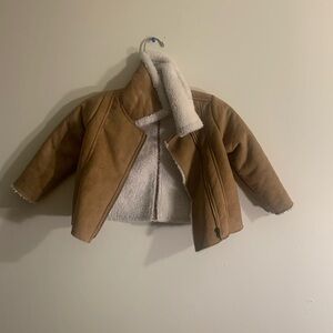 Old Navy Girls Suede & Sherpa Jacket